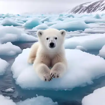 Polar bear, generated with AI