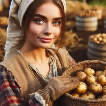 Potato harvest, generated with AI