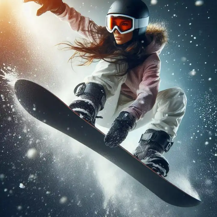 Snowboarding, generated with AI
