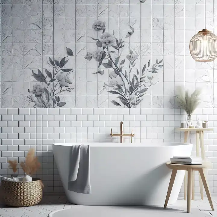 Hintergrund, Wallpaper, Badezimmer, generiert mit KI