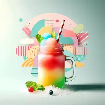 Hintergrund, Wallpapier: Slush Ice Drink, generiert mit KI