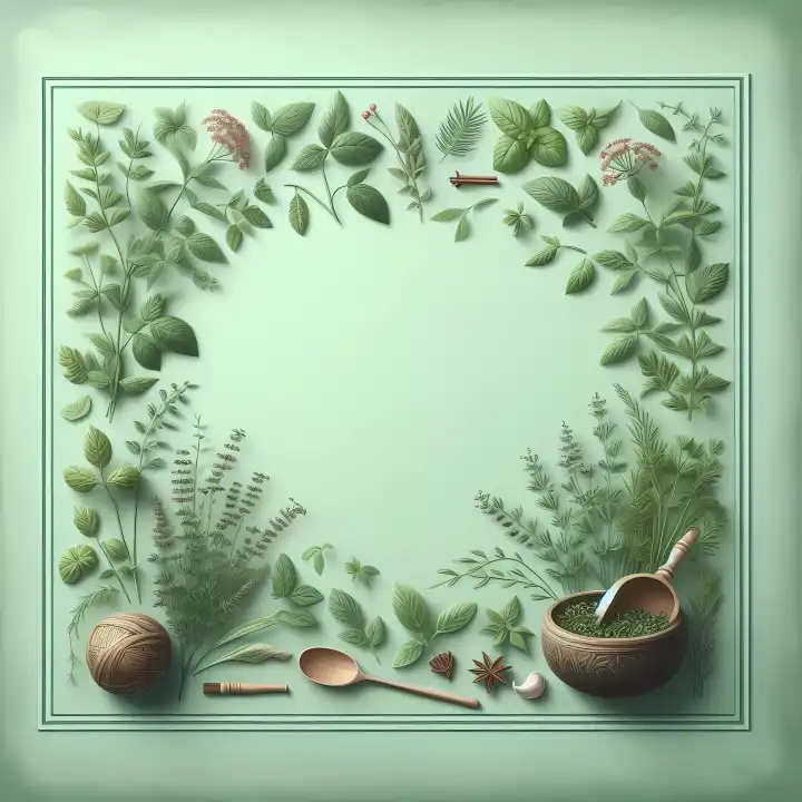Background, Wallpaper: Kitchen herbs, generated with AI