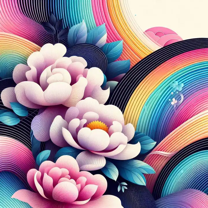 Flowery background, generated with AI