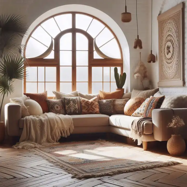Background, Wallpaper: cozy living room, generated with AI