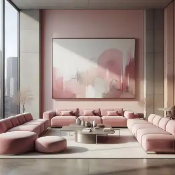 Background, Wallpaper: modern living room in pink, generated with AI