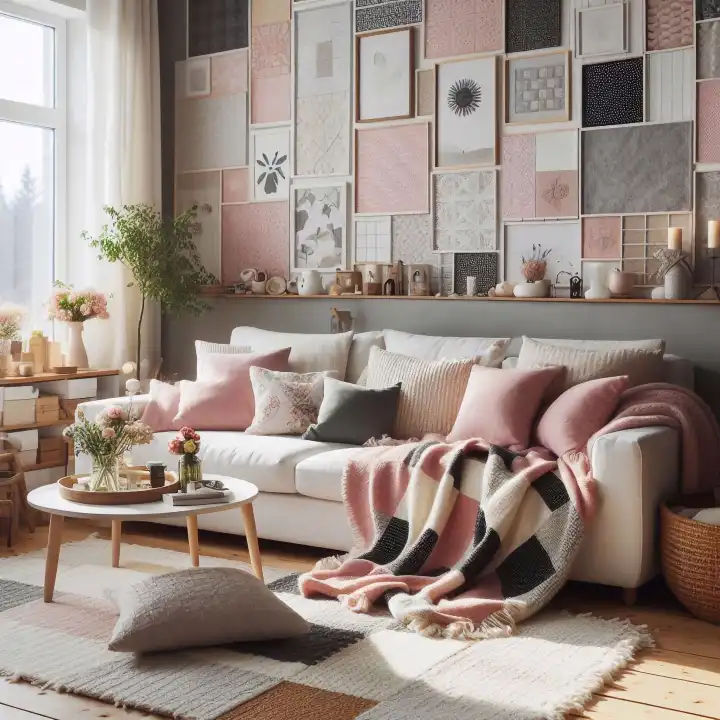 Scandinavian living room, generated with AI