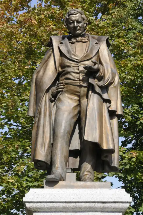 Statue Eilhard Mitscherlich, Jever, Lower Saxony, Germany.