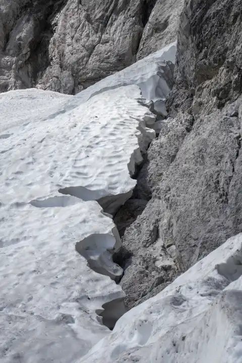 Glacier on the Zugspitze in Bavaria