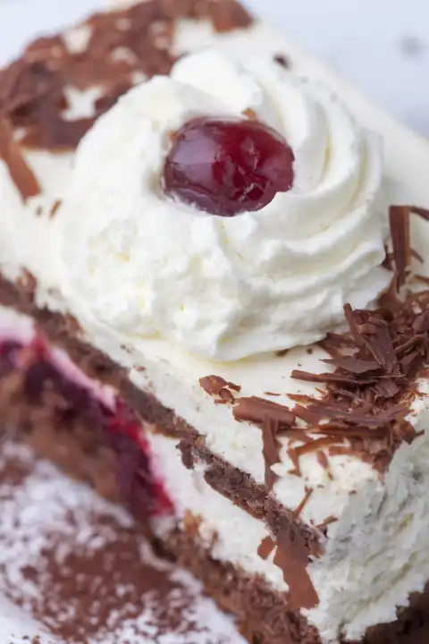 Black forest cake with cherry