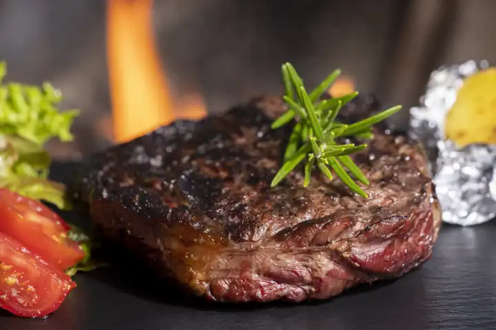 Close-up of a grilled steak