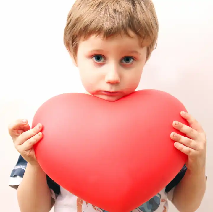 child with heart