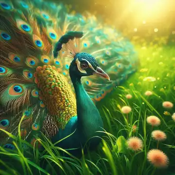 Peacock, generated with AI
