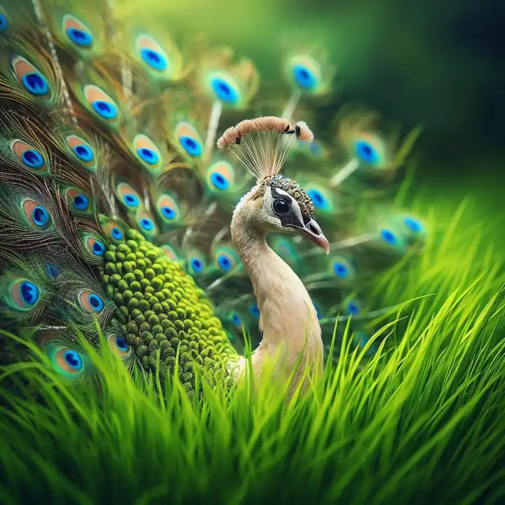 Peacock, generated with AI