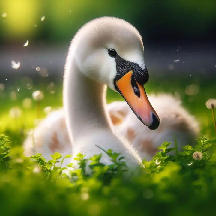 Pretty swan, generated with AI