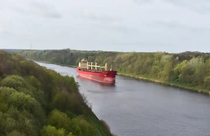 Cargo ship DSM Castor in the Kiel Canal