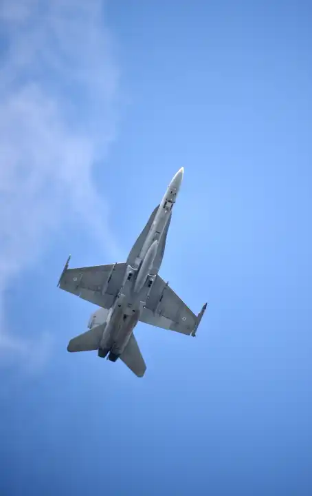 F - 18 Hornet during an Air Defender exercise
