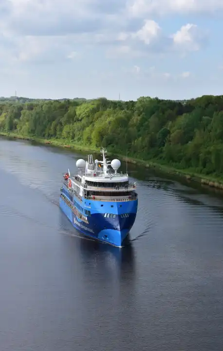 Cruise ship Ocean Albatros in the Kiel Canal