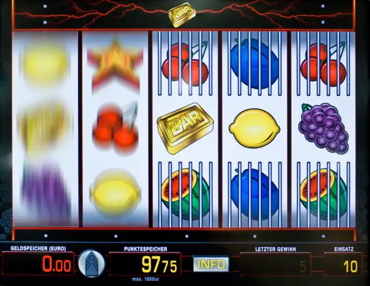 Ausschnitt eines Geldspielautomaten