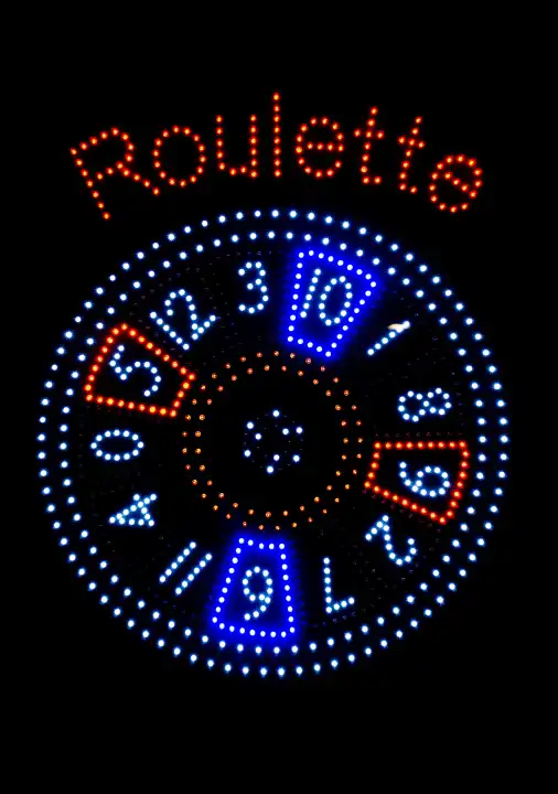 Roulette-Signalisation aus LED-Leuchten