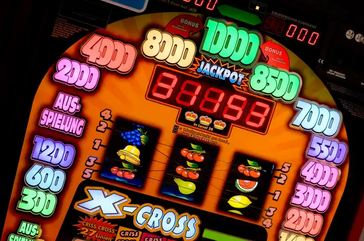 Ausschnitt eines Geldspielautomaten-Displays