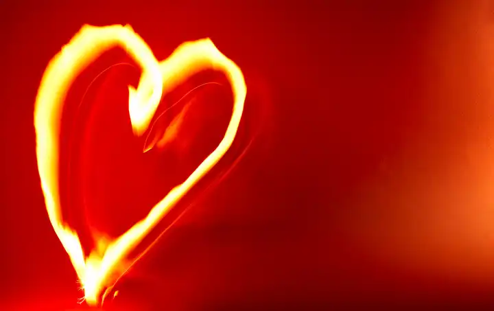 Romantic Hot Heart Background