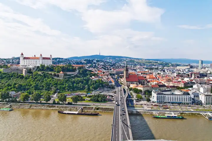 Bratislava in the Slovak Republic of the European Union Skyline 
