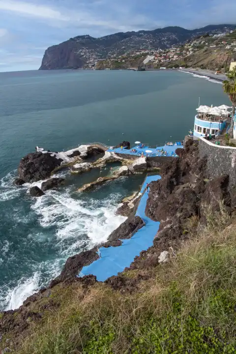 Piscinas naturais da Doca do Cavacas, natural Pools, Natürliche Wasserbecken, Funchal, Insel Madeira, Portugal