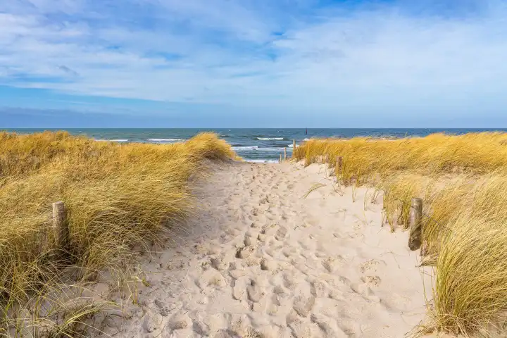 Strand an der Küste der Ostsee in der Nähe von Graal Müritz.