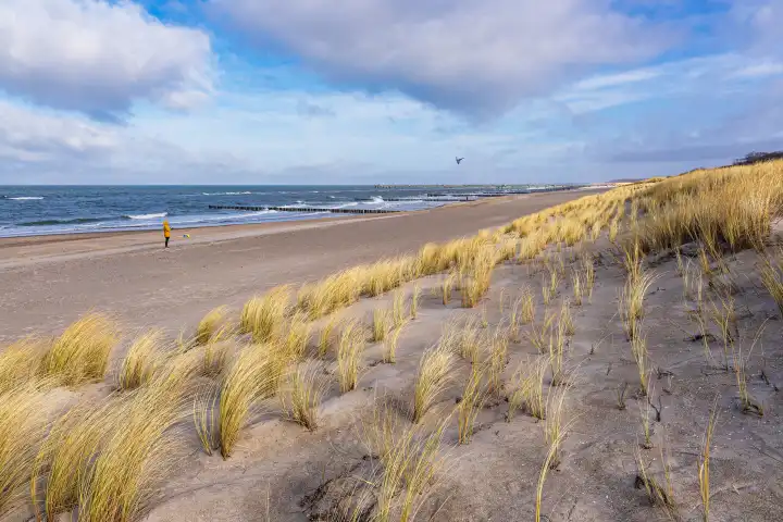 Strand an der Küste der Ostsee in der Nähe von Graal Müritz.