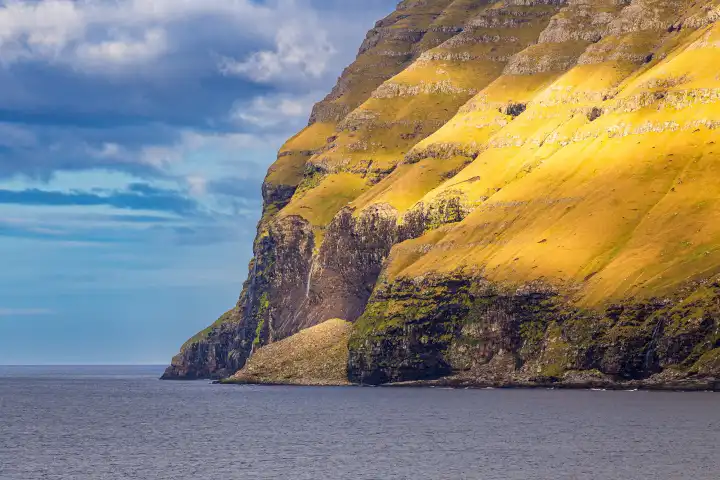 Rocks on the Faroe Island of Kalsoy.
