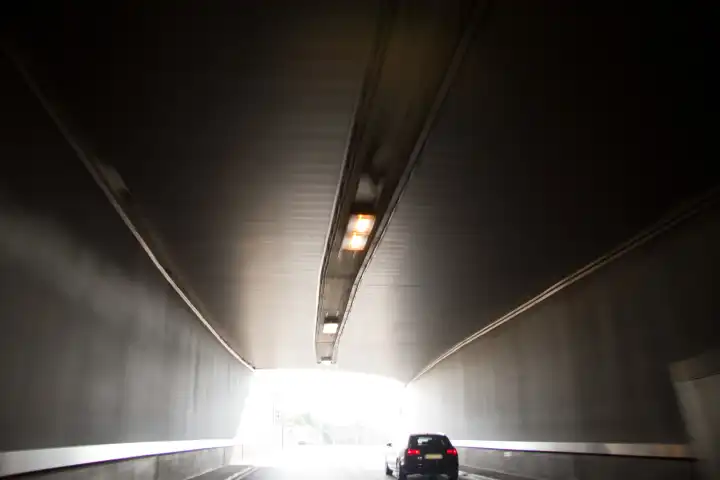 driving in a tunnel