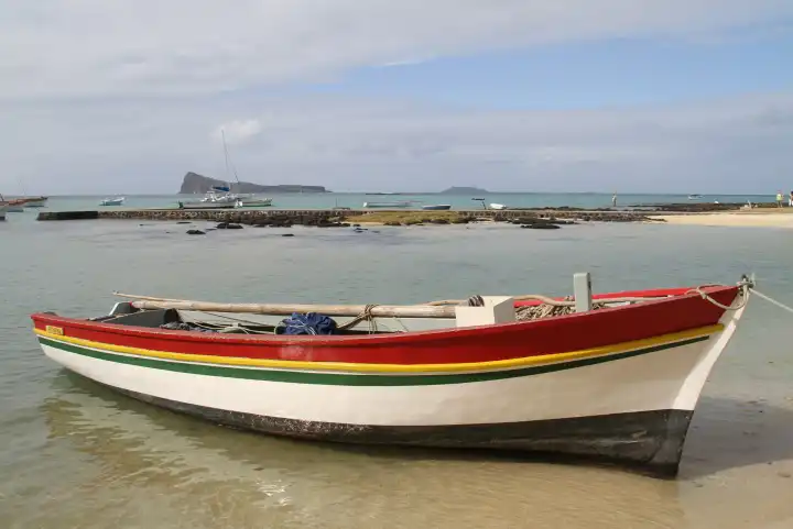 Fishing boat on the island of Mauritius