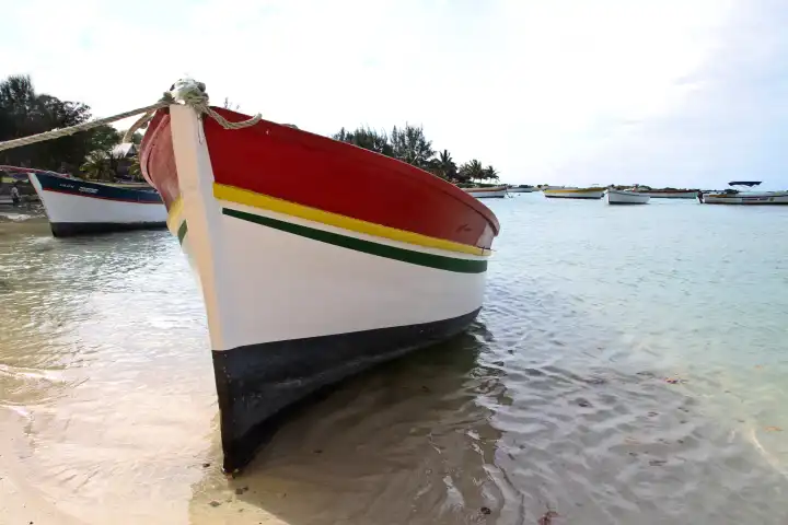 Fishing boat in the North of the island of Mauritius - Cap Malheureux