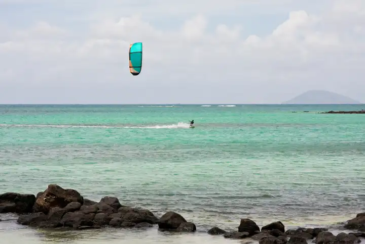 kiteboarder Mauritius