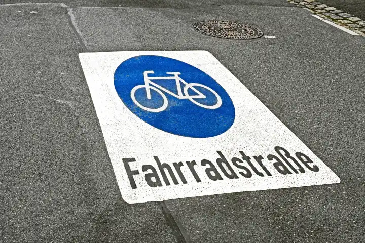 Symbol Fahrradstraße