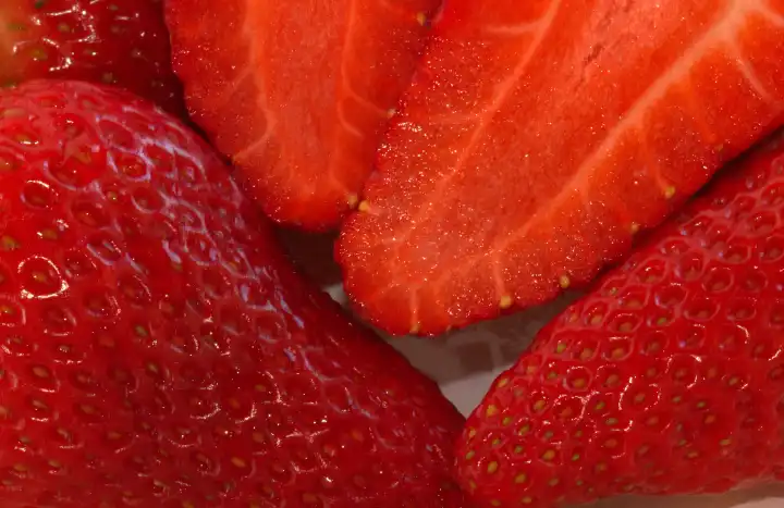 erdbeeren, nahaufnahme