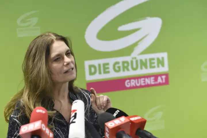 Press Conference of the Green Party Austria, Sarah Wiener
