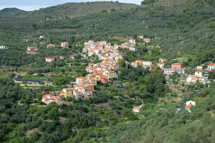 Village of Moltedo in Imperia Liguria Italy