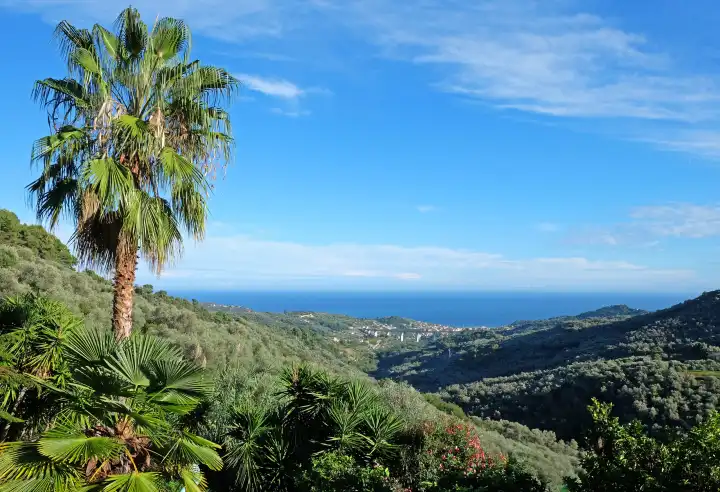 View of Imperia Liguria Italy