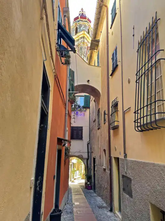 Old town in Cervo, Imperia Liguria Italy
