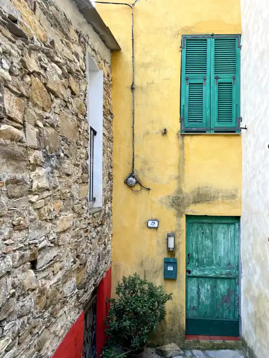 Old town in Isolalunga Imperia Liguria Italy