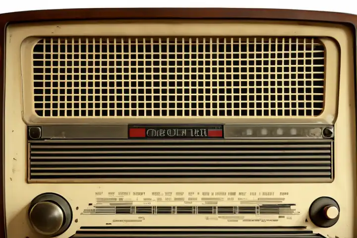 altes Radio aus den 50ziger Jahren, KI generiert.