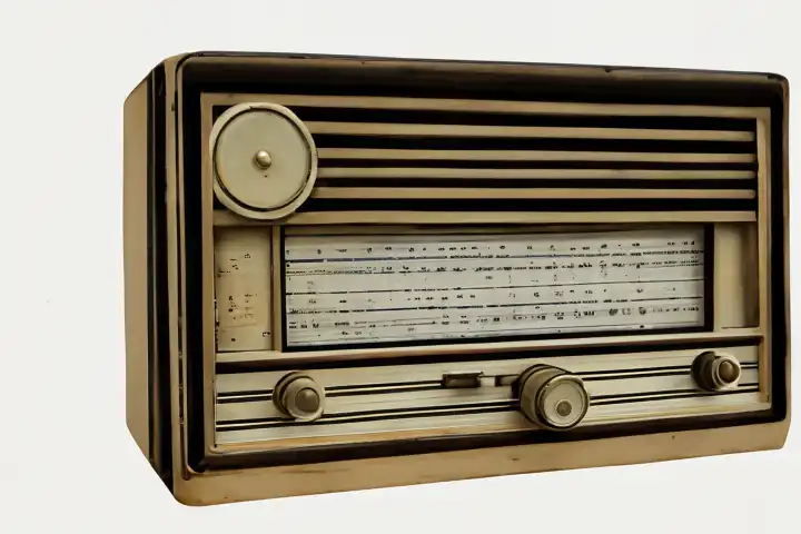 Old radio from the 50s, AI generated.