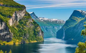 Fjordlandschaft in Norwegen, generiert mit KI