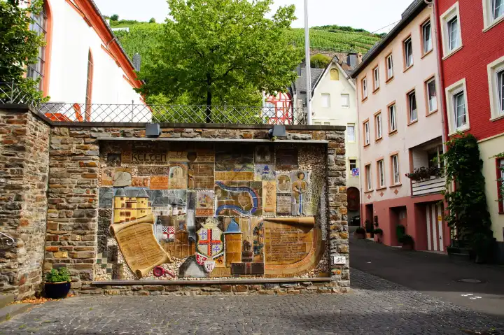 History of Zell on Moselle in stone