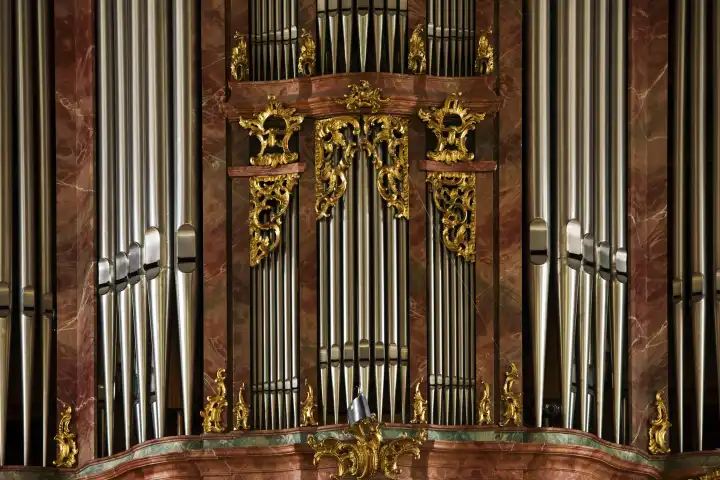 church organ in the Dom of Graz, Styria, Austria, Europe
