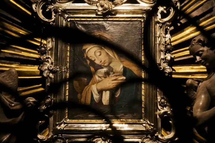 picture of the Virgin Mary in the Dom of Graz, Styria, Austria, Europe