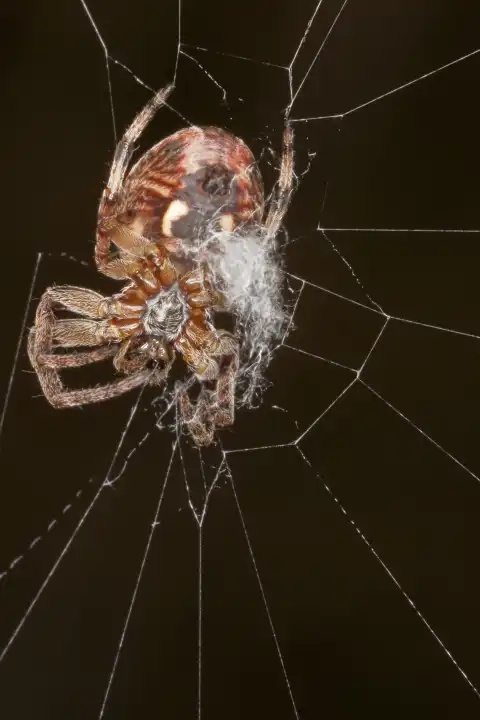 orb-weaver spider larinioides cornutus