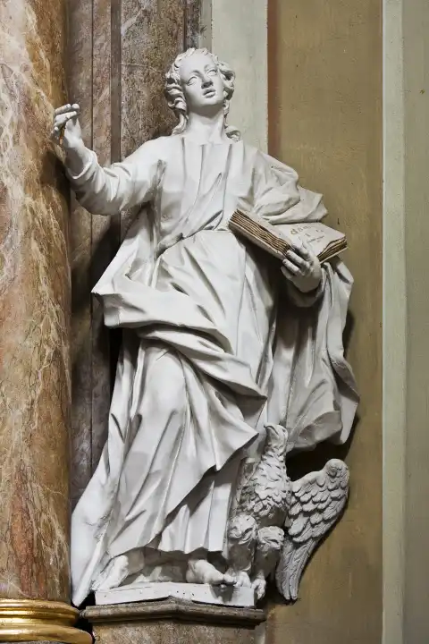 engel statue in the basilica on the Sonntagsberg, Mostviertel Region, Lower Austria, Austria, Europe
