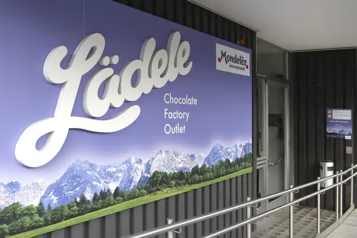 Lädele der Firma Mondelez International, Milka in Bludenz, Vorarlberg